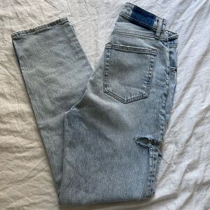 Abercrombie dad high rise curve love Jean